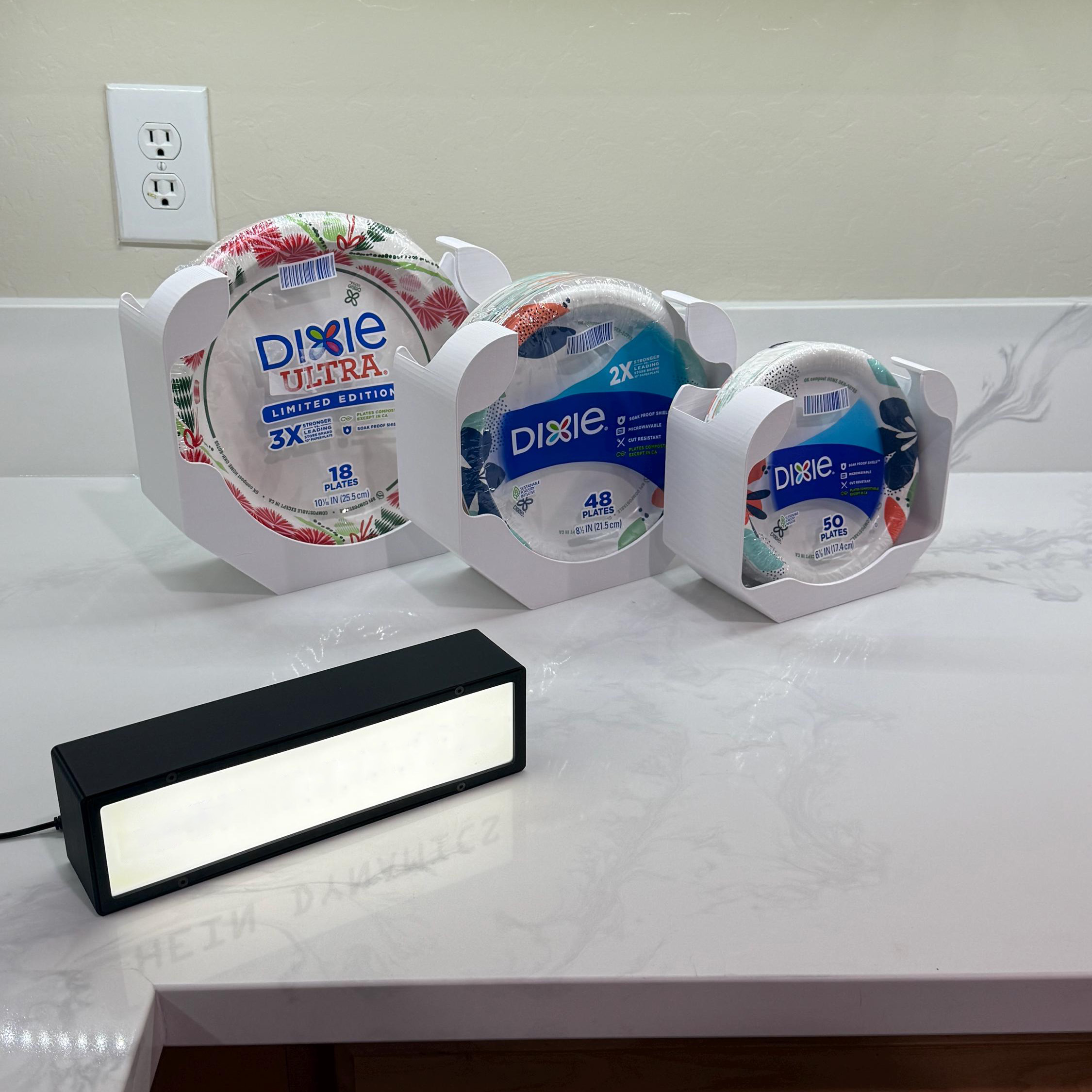 Under-Cabinet Paper Plate Dispenser (6, 8 or 10 Inch Plates)