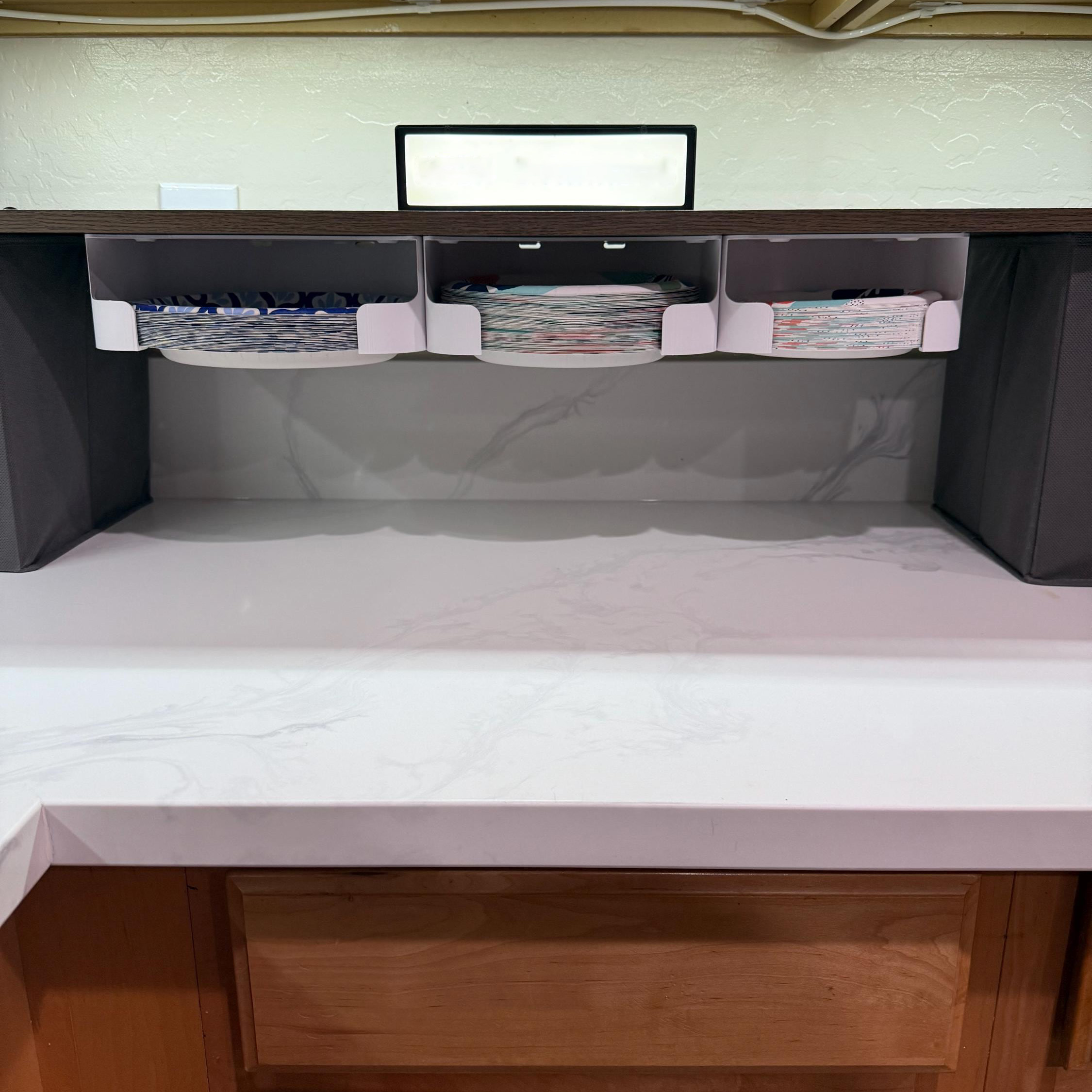 Under-Cabinet Paper Plate Dispenser (6, 8 or 10 Inch Plates)