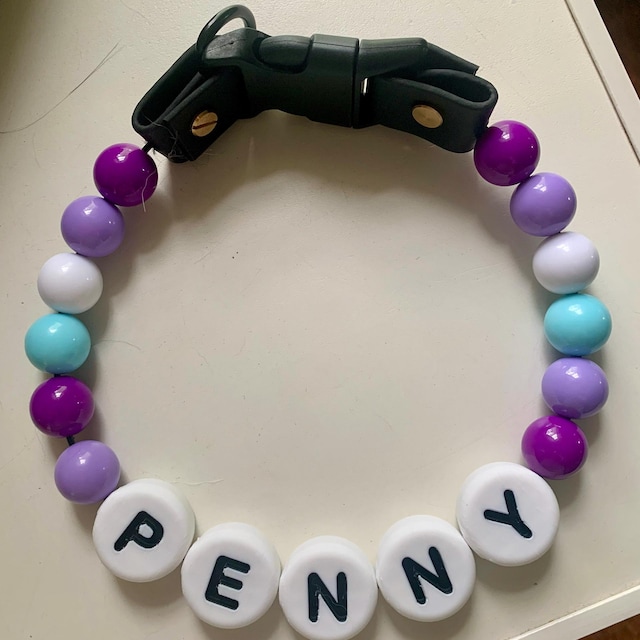 Personalized Beaded Dog Collar (Customizable)