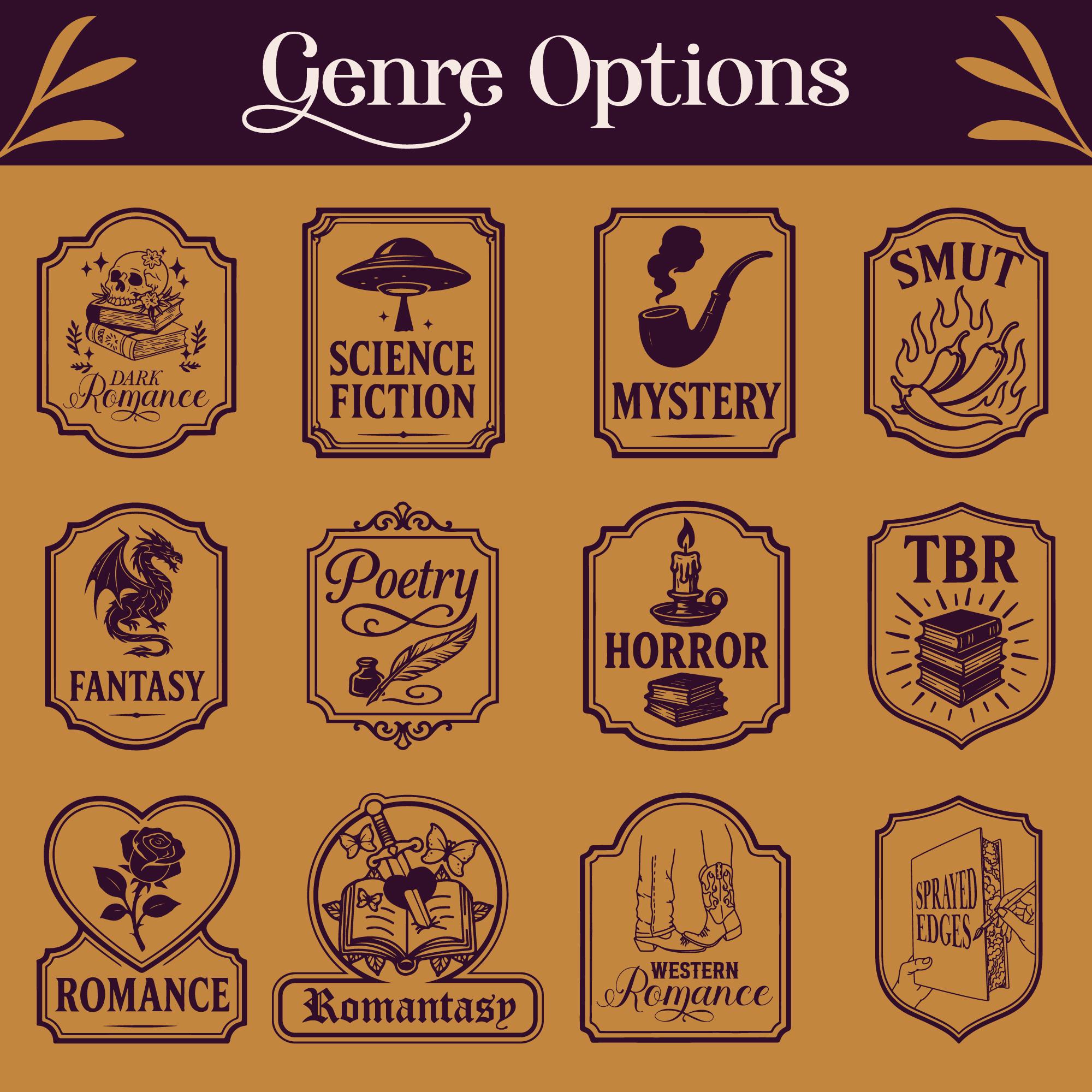 Custom Book Genre Shelf Dividers