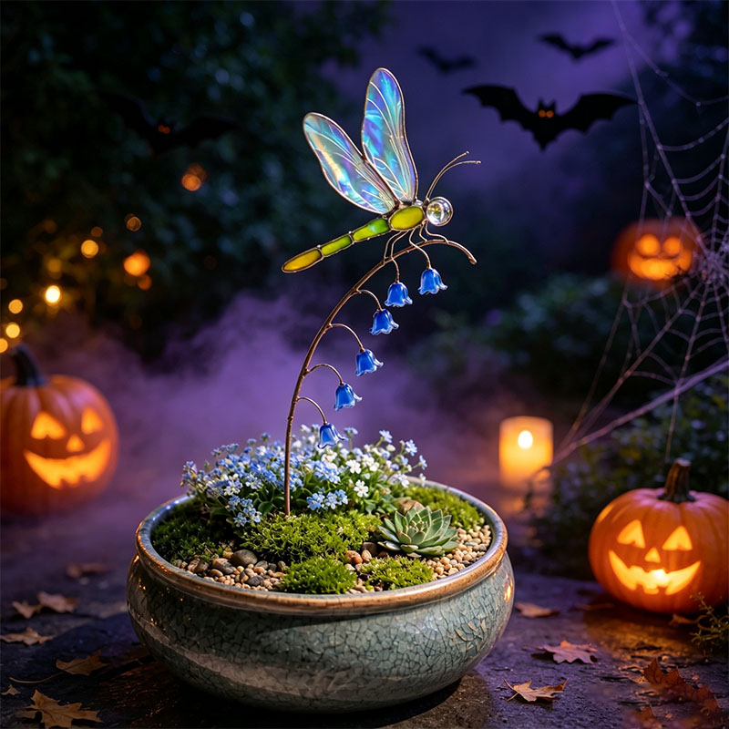 🦋Iridescent Dragonfly Garden Stake