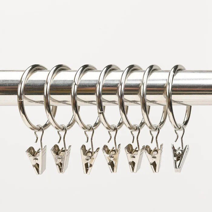 Curtain clip with ring