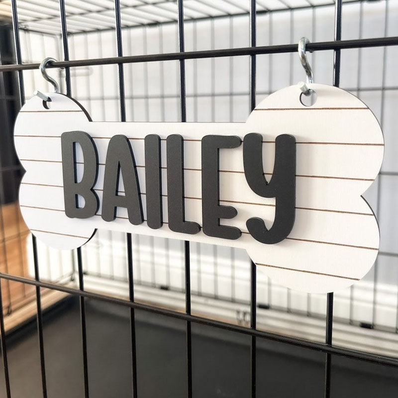 Personalized Crate Sign, Custom Dog Decor, Hanging Crate Sign, Custom Crate Sign, Dog Bone Sign