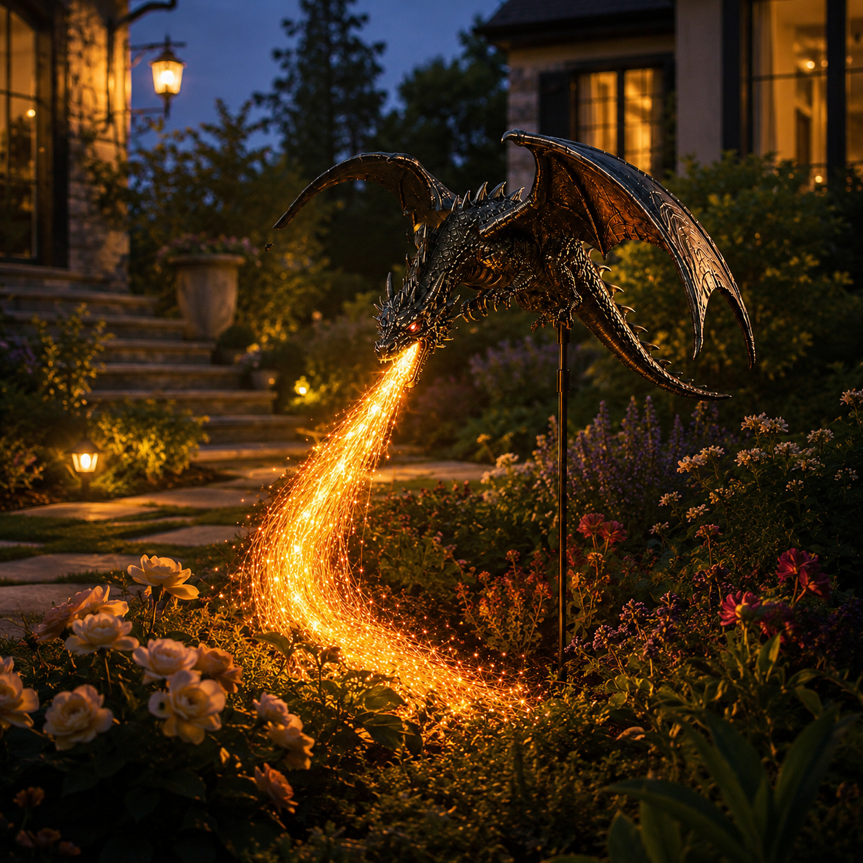 🔥 HOT SALE 49% Off 🔥 Solar Dragon Fire Garden Light