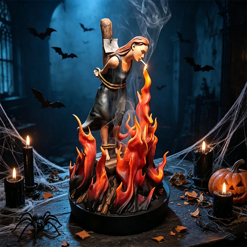🔥LAST DAY 50% OFF - 🧙‍♀️Witch Burn Sculpture Backflow Incense Burner | Gothic Art Incense Holder