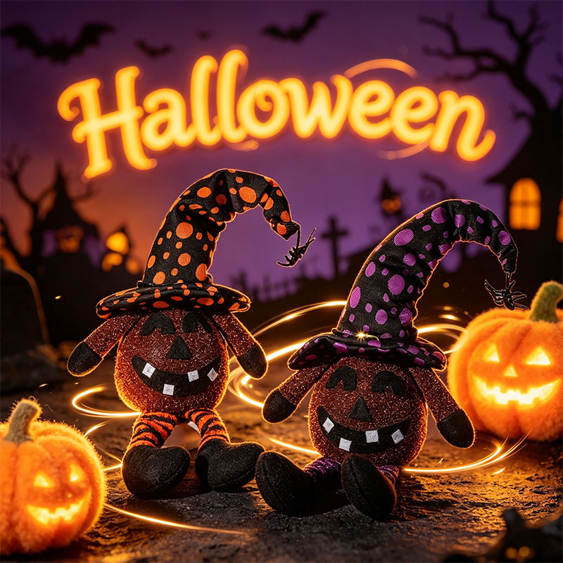 🎁Last Day 60% OFF - Light Up Pumpkin Smiling Halloween Ornament Doll