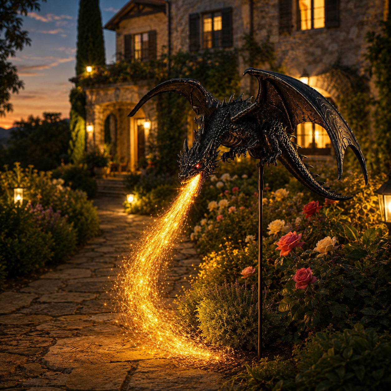 🔥 HOT SALE 49% Off 🔥 Solar Dragon Fire Garden Light