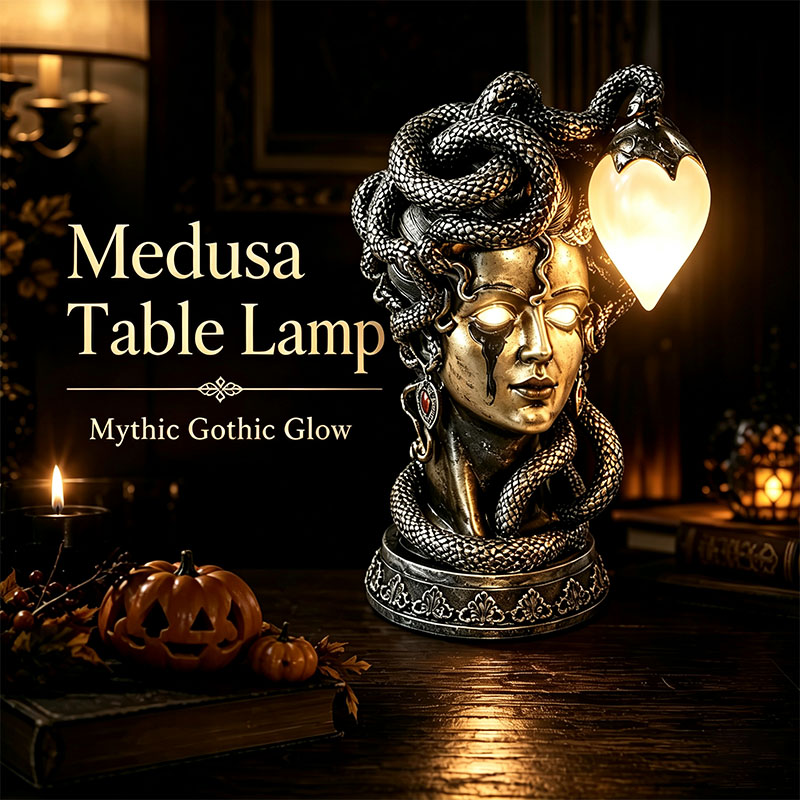 Gothic Greek Mythology Medusa Table Lamp & Wall Lamp