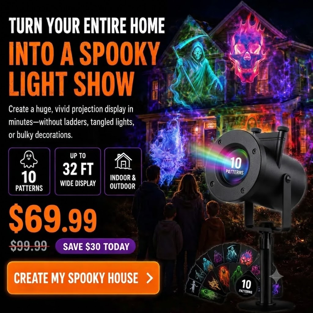 🎃32FT HD Halloween Projector | That Disappoint Your Halloween Party | 10 Unique HD Projection Patterns