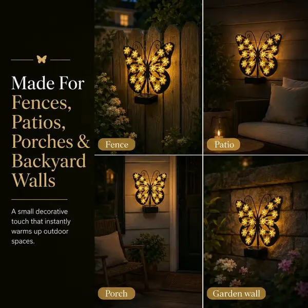 🦋 Solar Butterfly Garden Light
