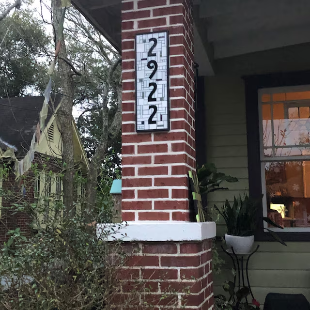 LAST Sale 49% OFF - Custom House Number Colored Acrylic Mosaic