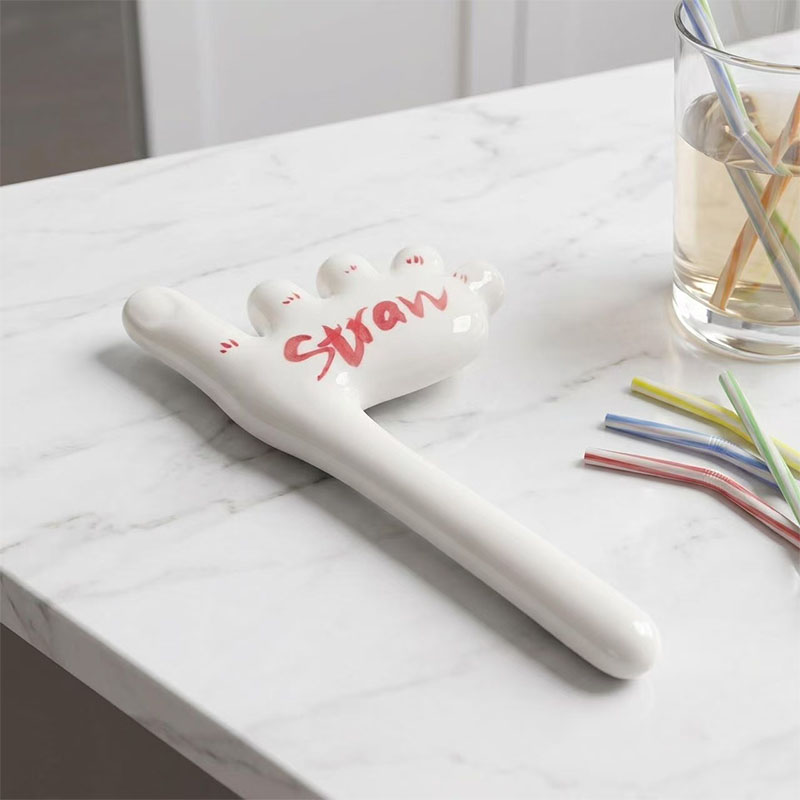 🔥Halloween 70% OFF🌟Handmade Foot-Shaped Ceramic Straw