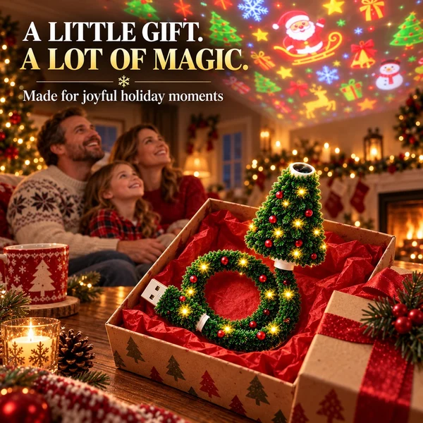 DOMIPLE | Pre-sale 🎅 Christmas Early Discount 49% Off 🎁🎄USB Christmas Projection Lamp with 6 Festive Scenes