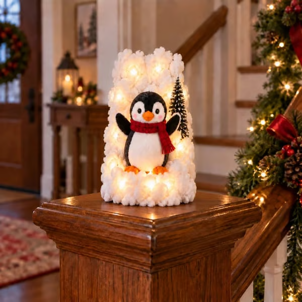 DOMIPLE | New Product Pre-sale 🎅 Christmas Early Discount 49% Off 🐧 Penguin Christmas Stair Snow Decor | A Cozy Penguin Christmas Story ✨
