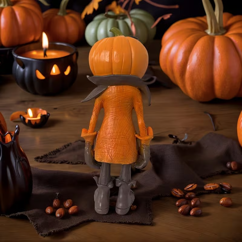 Halloween Pumpkin Man Figurine Decoration