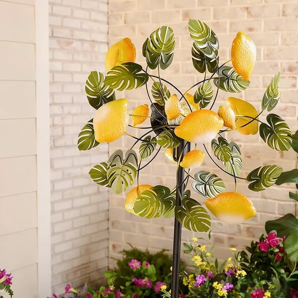☀️🌀Outdoors Solar Wind Spinners with Decorative Flowers🌸