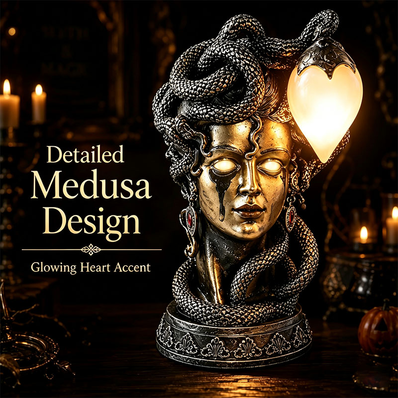 Gothic Greek Mythology Medusa Table Lamp & Wall Lamp