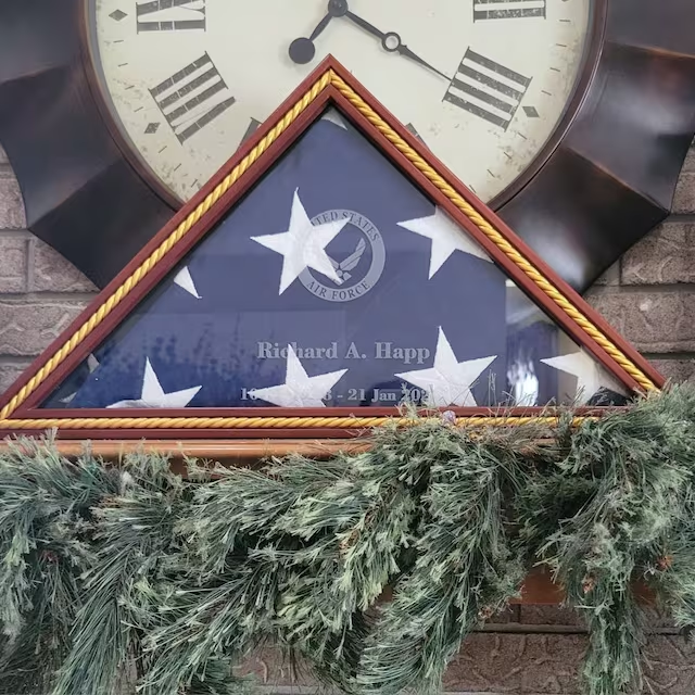 Personalized Memorial Flag Display Case