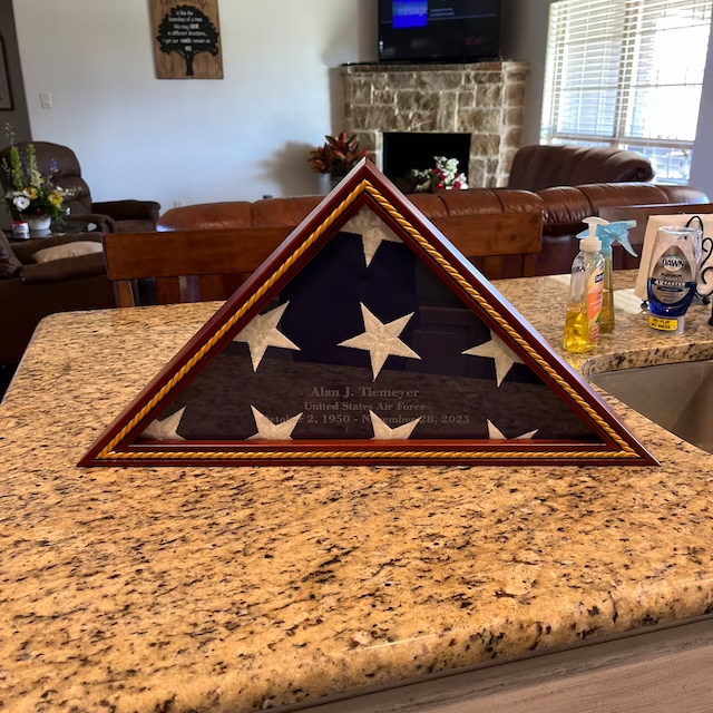 Personalized Memorial Flag Display Case