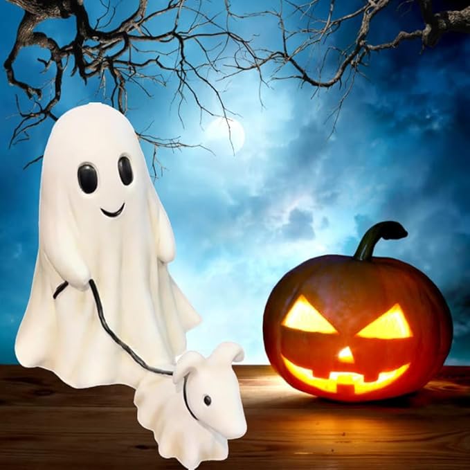 Ghost Walking Dog Statue
