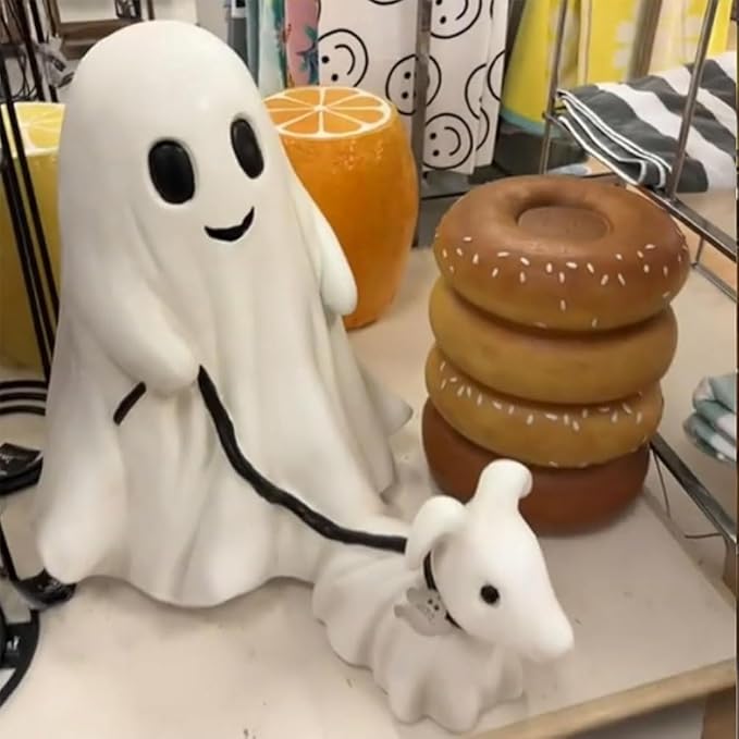 Ghost Walking Dog Statue