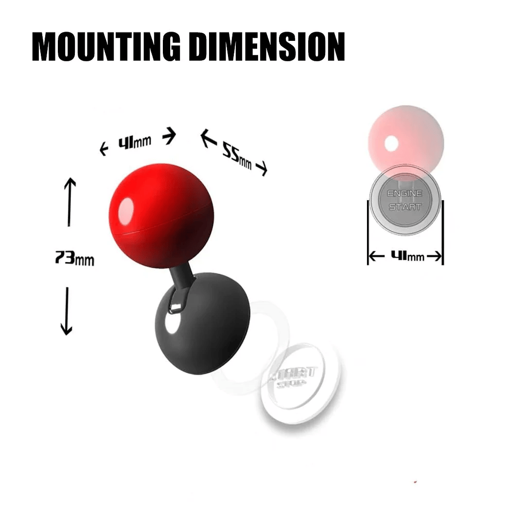 Car Engine Start Stop Button Joystick Full Metal Ball-bar