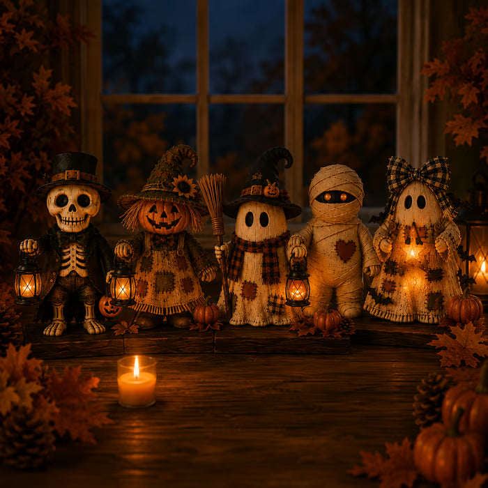 Rustic Halloween Shelf Sitter Set