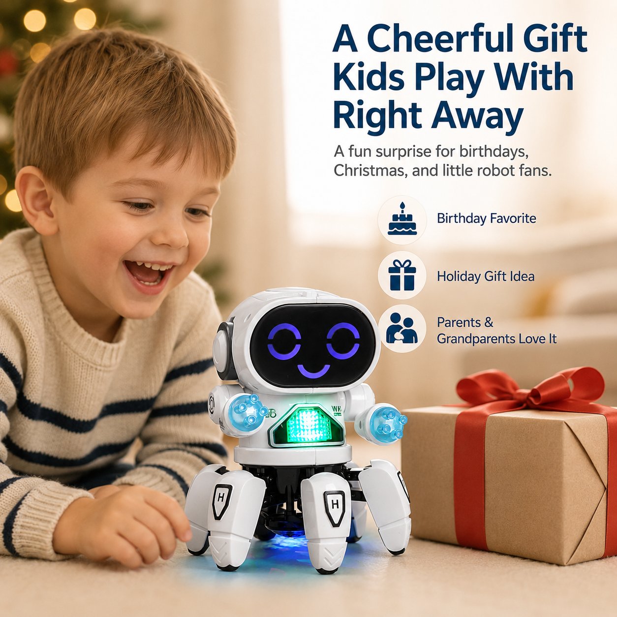 Funny Singing Robot Toy With Dancing Lights And Sounds