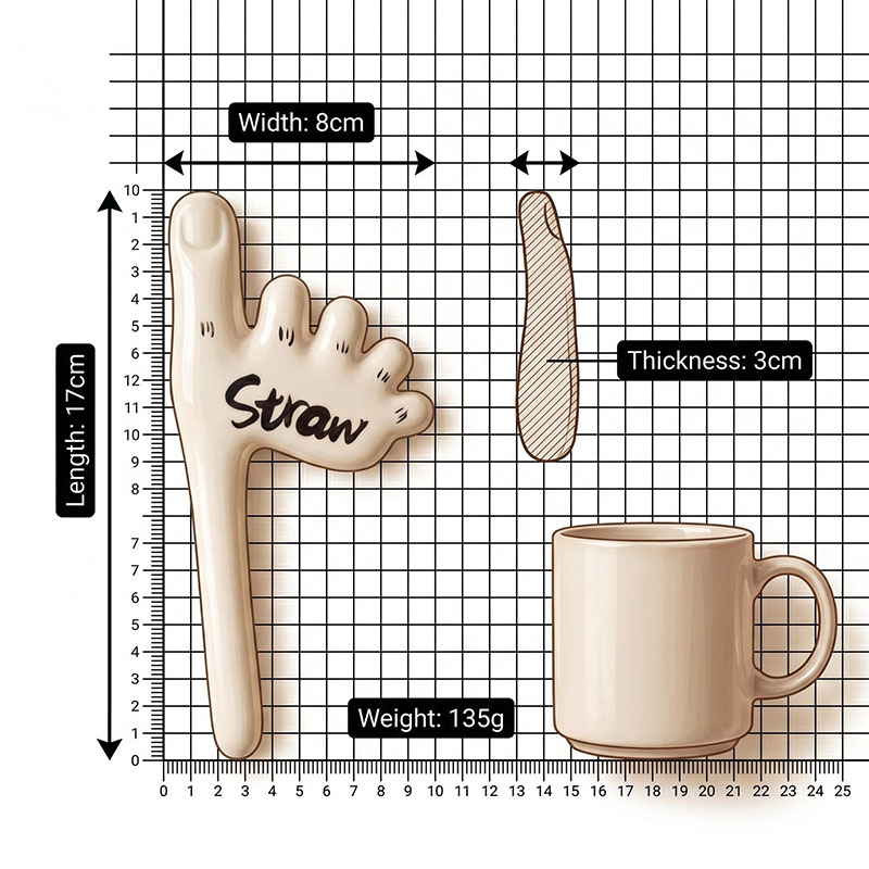 🔥Halloween 70% OFF🌟Handmade Foot-Shaped Ceramic Straw