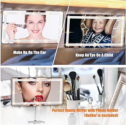 LED Car Light Makeup Mirror