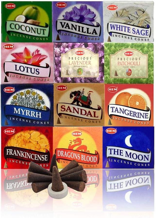 12 packs of assorted incense cones