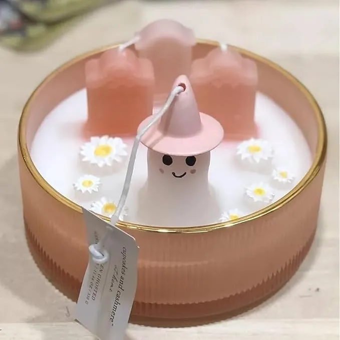 Pink Ghost Candle