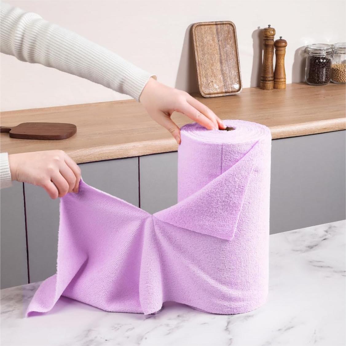 Domiple Microfiber Cleaning Cloth Roll
