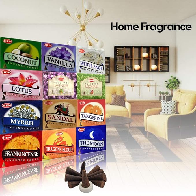12 packs of assorted incense cones