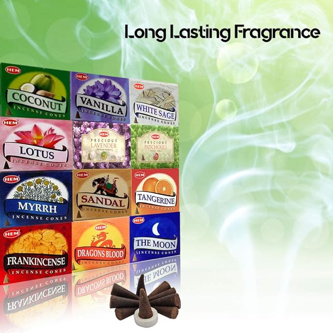 12 packs of assorted incense cones