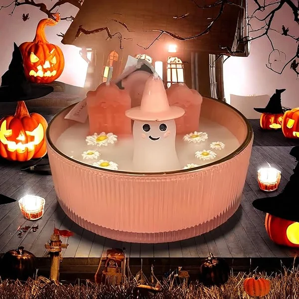 Pink Ghost Candle