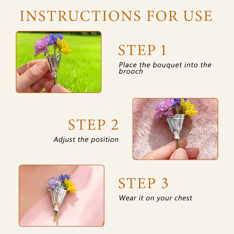 💐Wearable Flower Bouquet Clip & Necklace