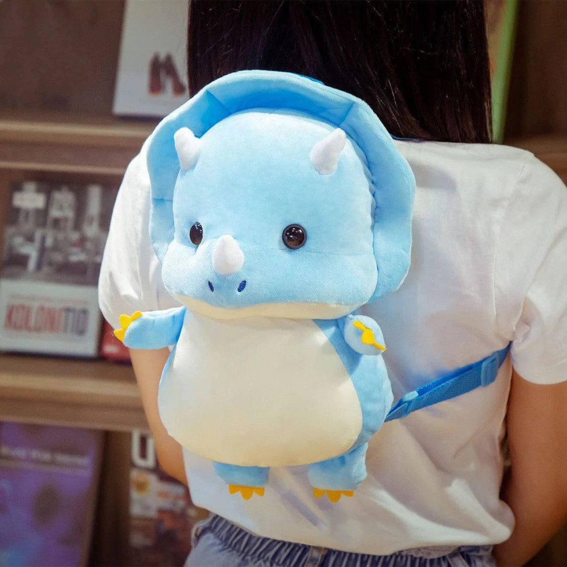 Dinosaur T Rex Bag Triceratops Backpack Soft Plush Toy Purse for Kids Gift