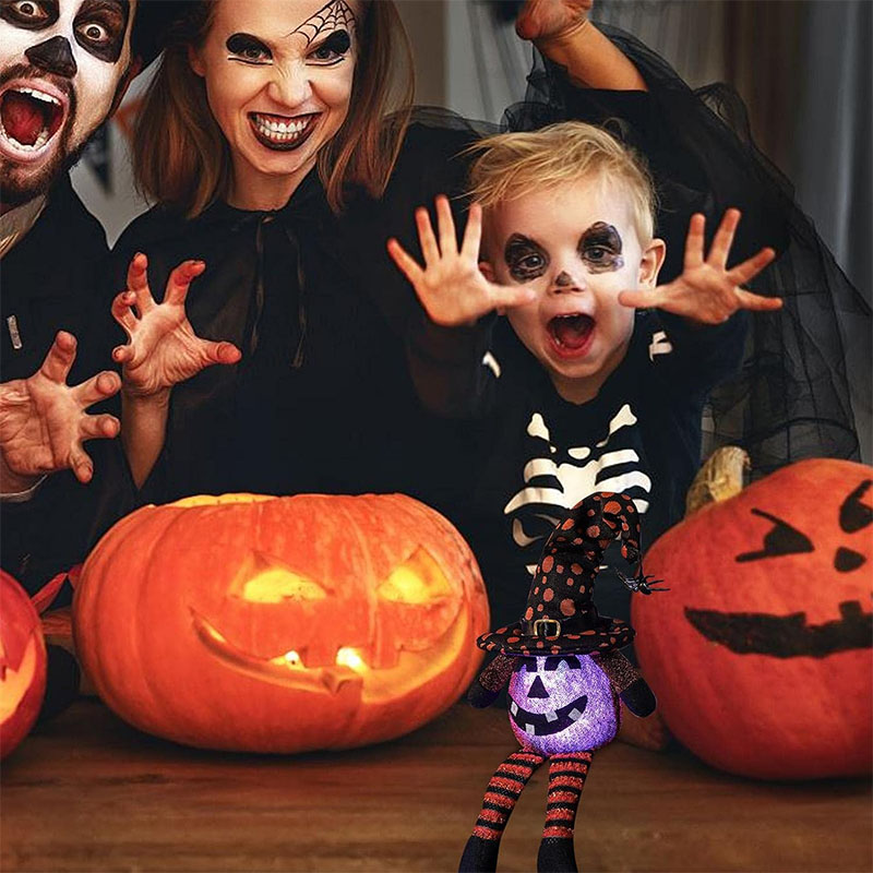 🎁Last Day 60% OFF - Light Up Pumpkin Smiling Halloween Ornament Doll