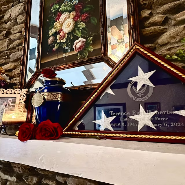 Personalized Memorial Flag Display Case