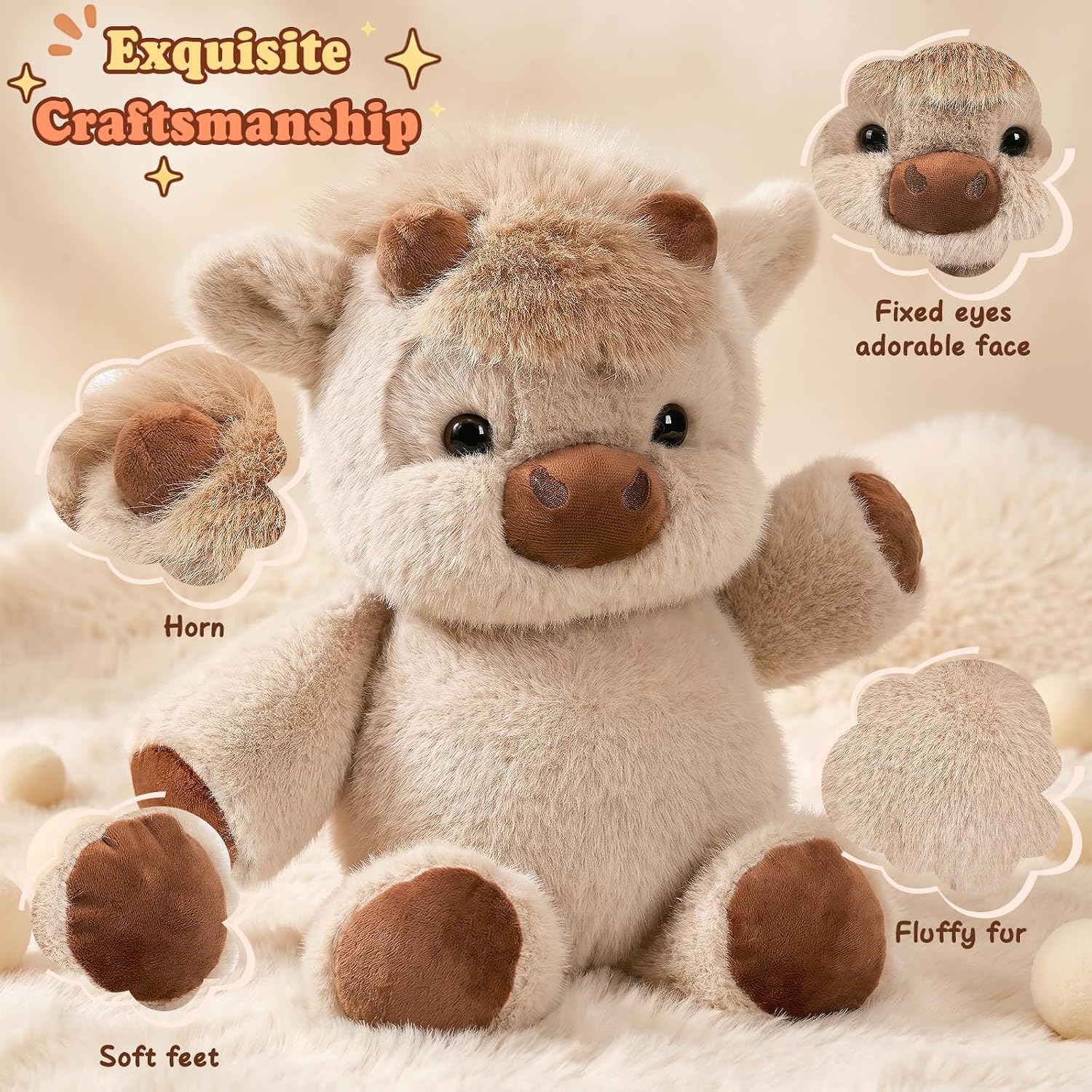 🔥Last Day 50% OFF🔥Cute Running Highland Cow Plush Toy