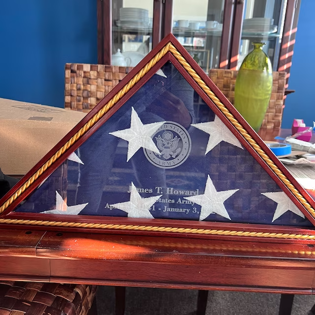 Personalized Memorial Flag Display Case
