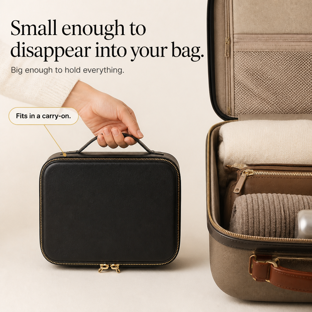 Portable Vanity Case With Lighted Mirror