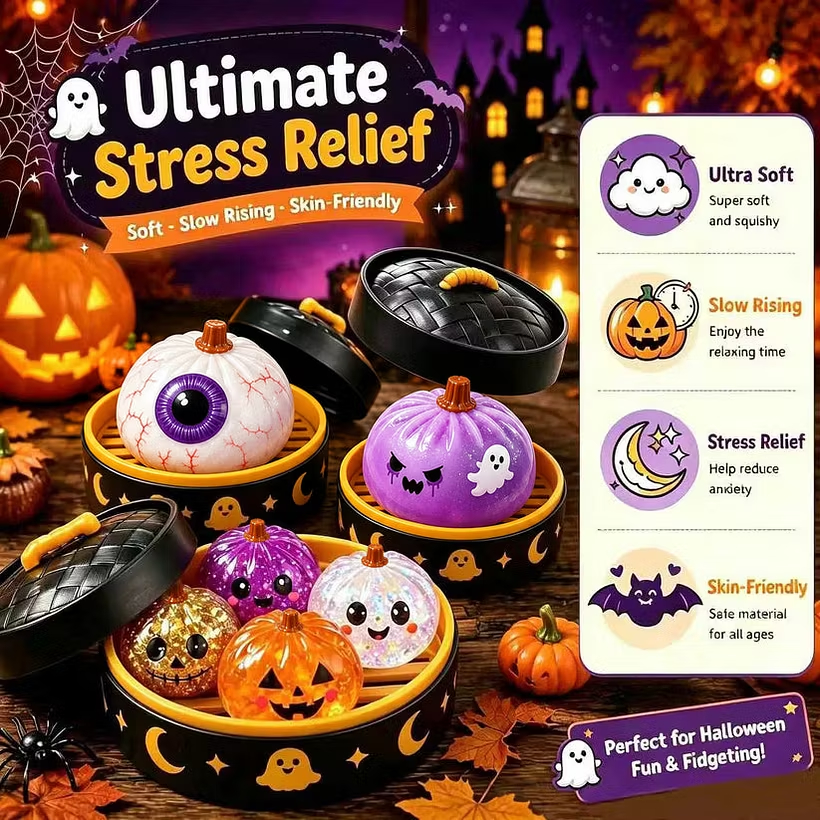 DOMIPLE | 👻 Adorable Halloween Ghost Squishies 🖐️