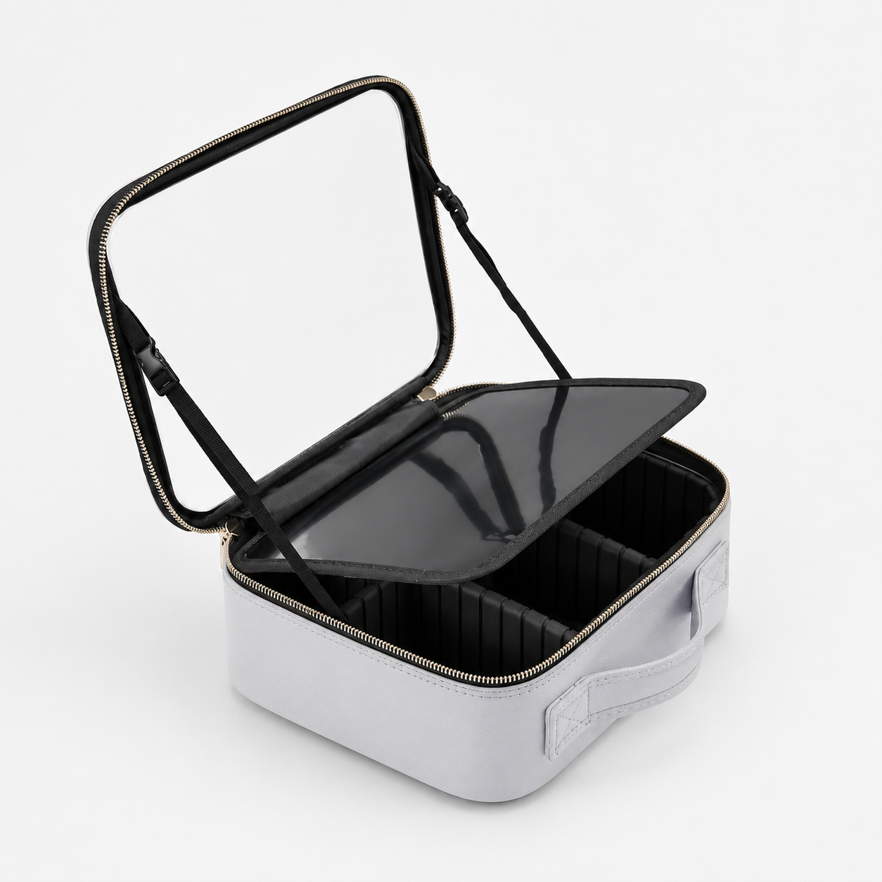 Portable Vanity Case With Lighted Mirror