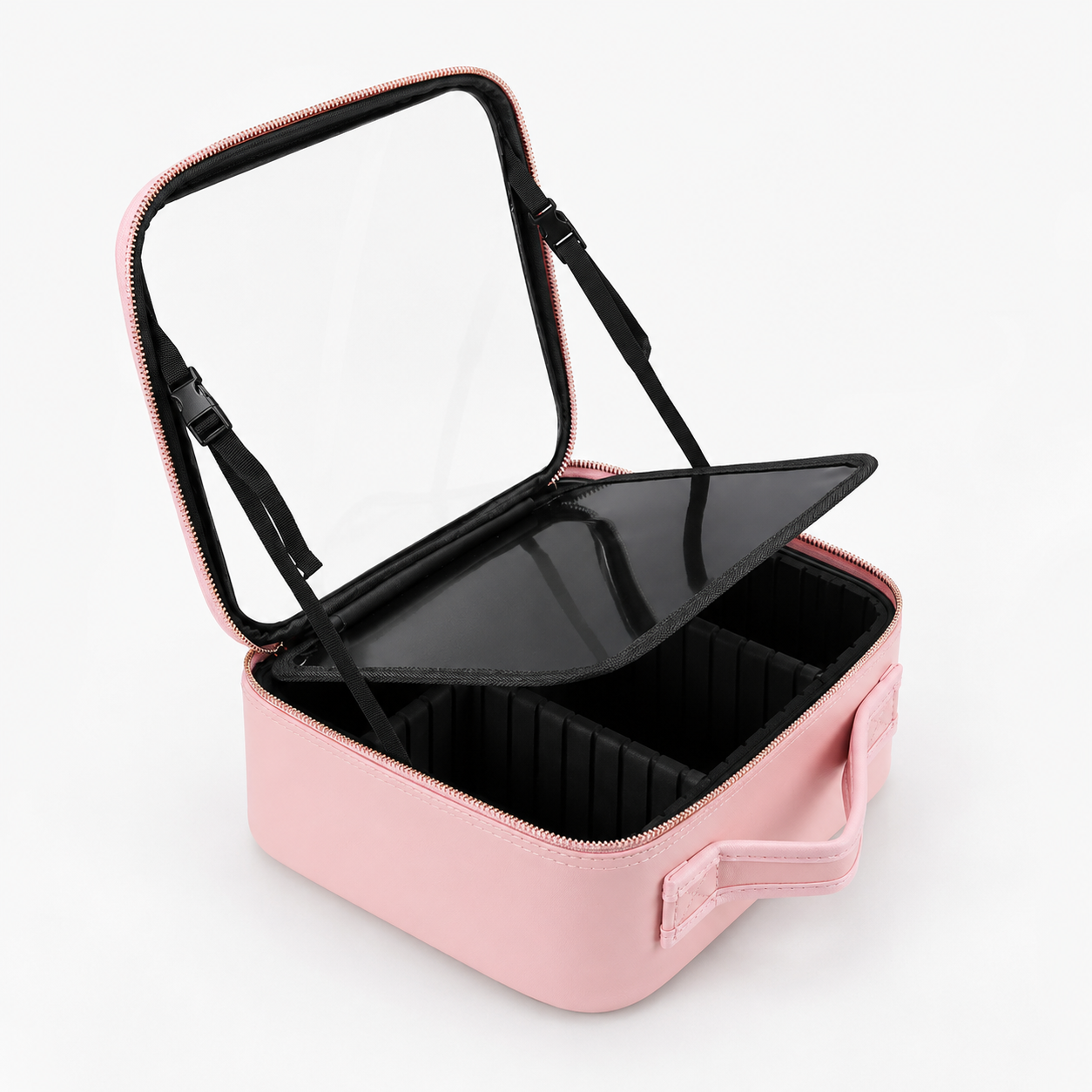 Portable Vanity Case With Lighted Mirror