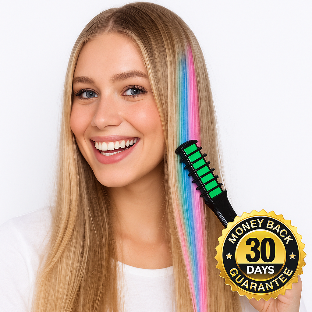🌈 Hair Chalk Comb Set — 10 Vibrant Shades for Instant Style