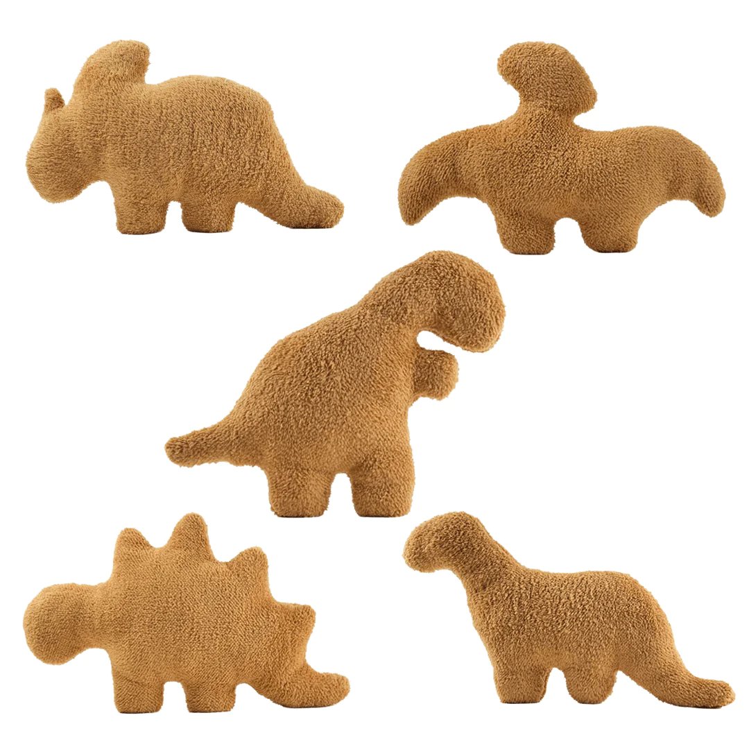 5 Pcs Mini Dino Chicken Nugget Plush Toy Set Dinosaur Plush Stuffed Animal