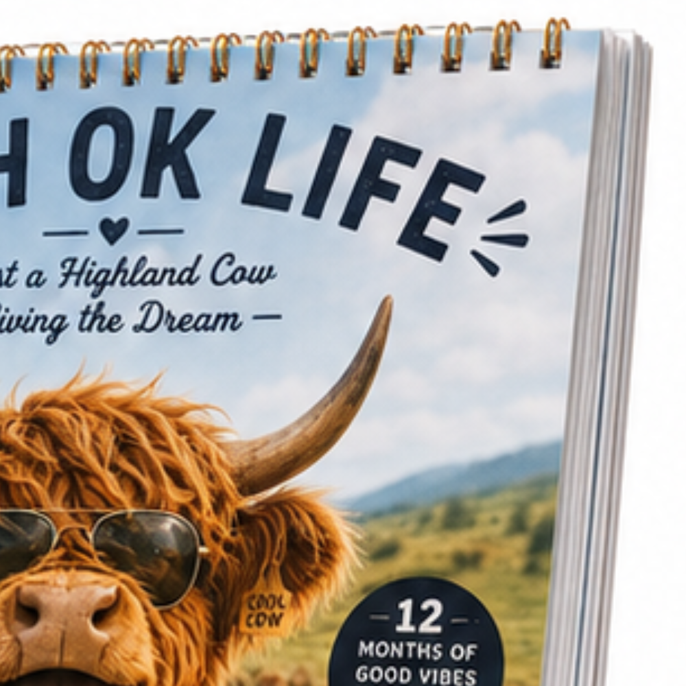2027 Highland Cow Wall Calendar