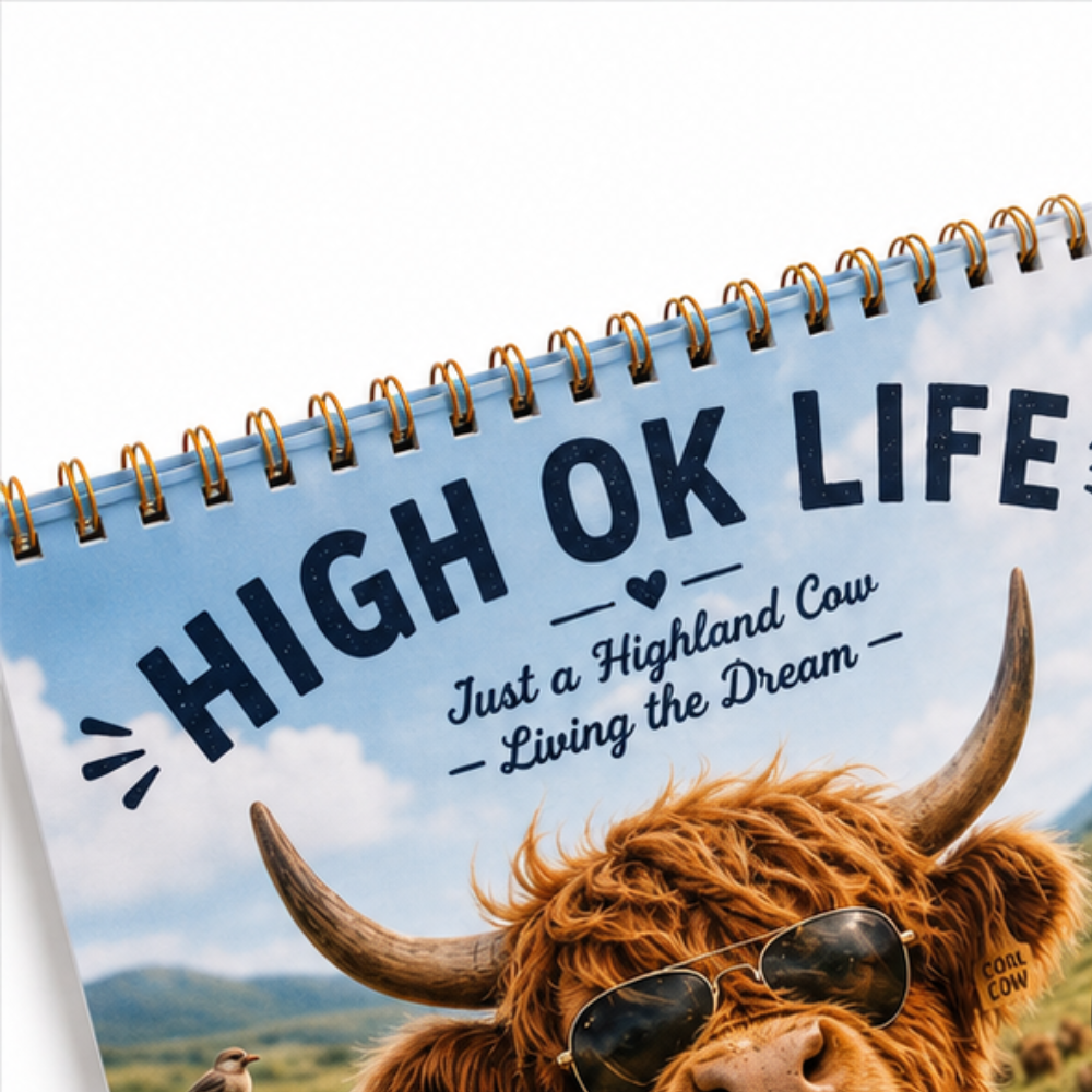2027 Highland Cow Wall Calendar